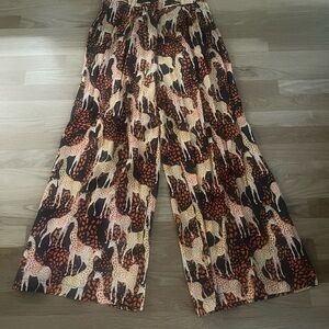 @otherstories Animal Print Wide-Leg Pants